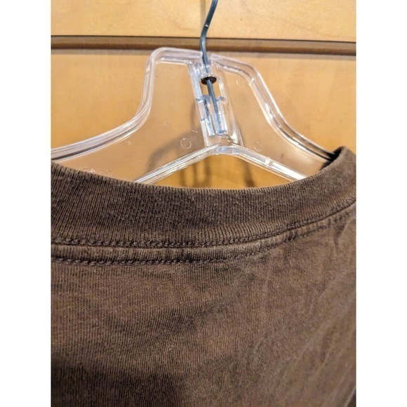 I‎ Don't Give A Rats A$$ T-Shirt Short Sleeve Graphic Novelty Tee Brown XL - Picture 4 of 4